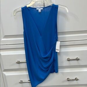 Bar III Blue Sleeveless Top